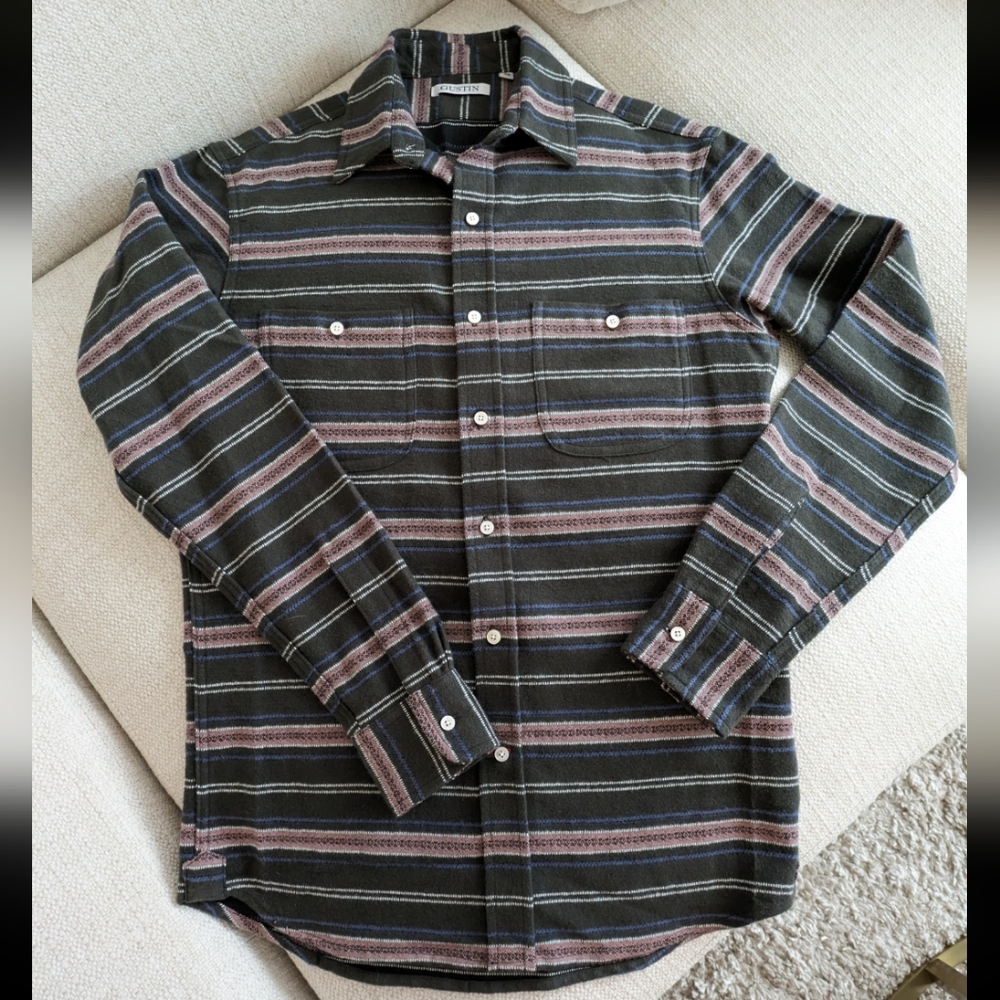 GUSTIN Button-Down Flannel Shirt